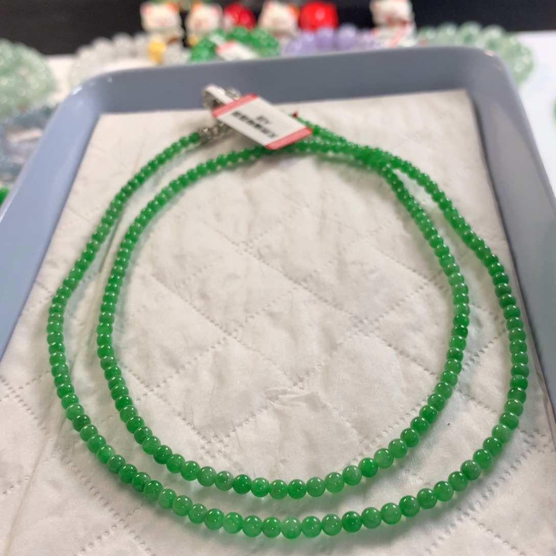 翡翠未镶嵌项圈项链