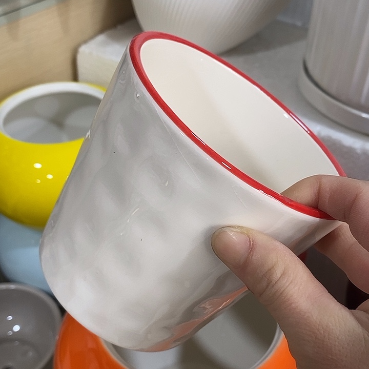 陶盆有孔 瑕疵针孔漏釉介意勿拍外口 12外高12