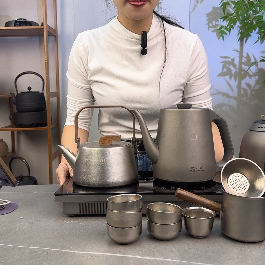 岁***梭纯钛微可道纯钛烧水壶