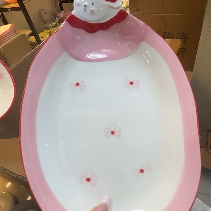 稻谷壳小兔子盘子好看好看