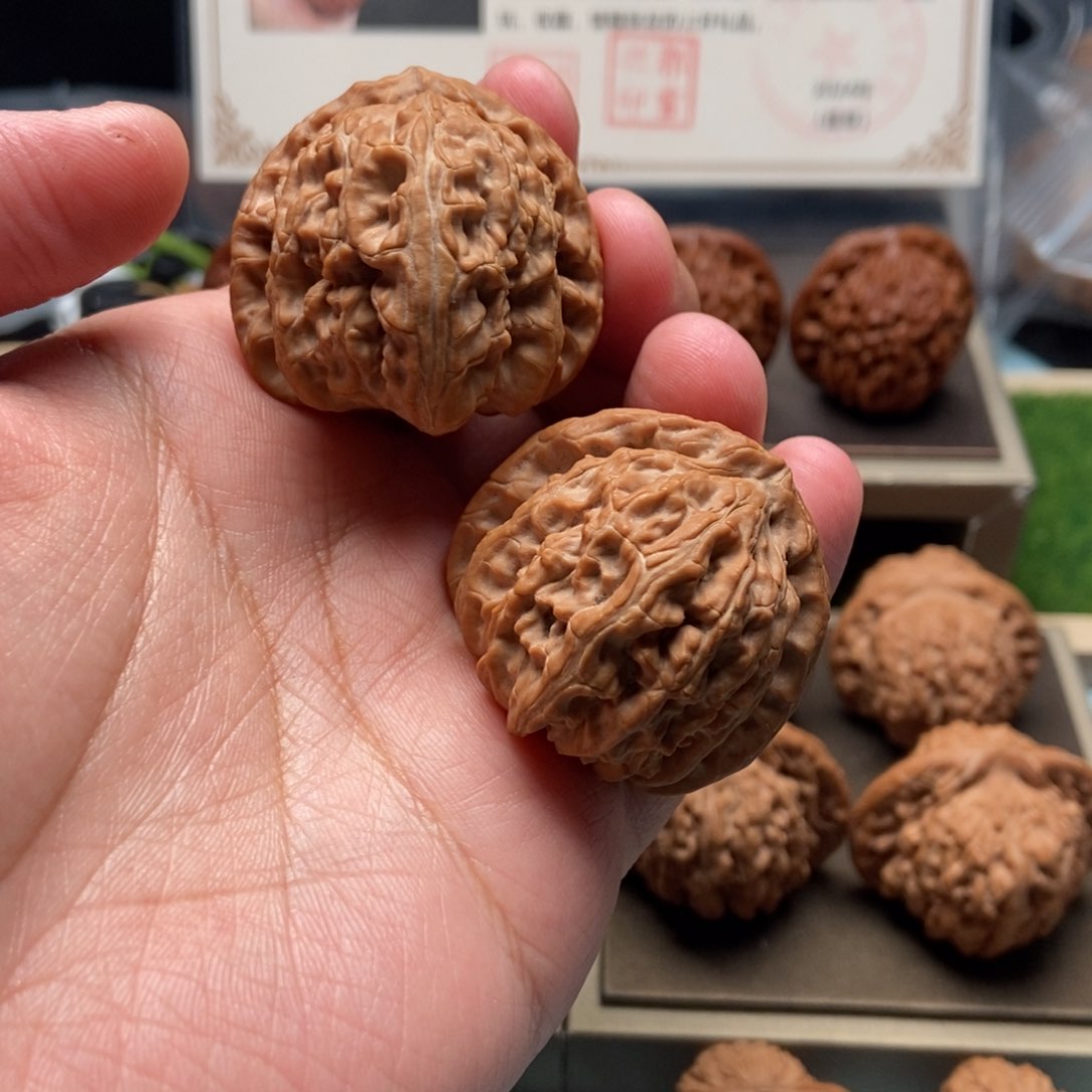 核桃手串/手链核桃把件三角白39