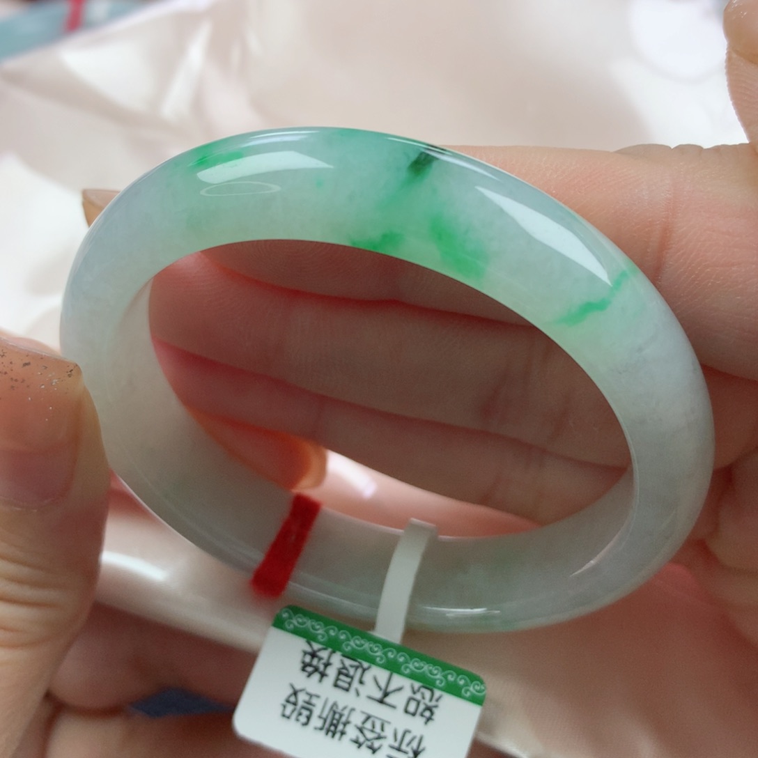 未镶嵌手镯翡翠缅甸天然翡翠51圈贵妃