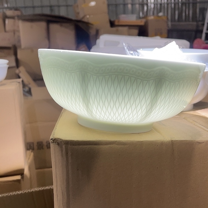 瓷片云梦青瓷9英寸汤碗一个，包邮
