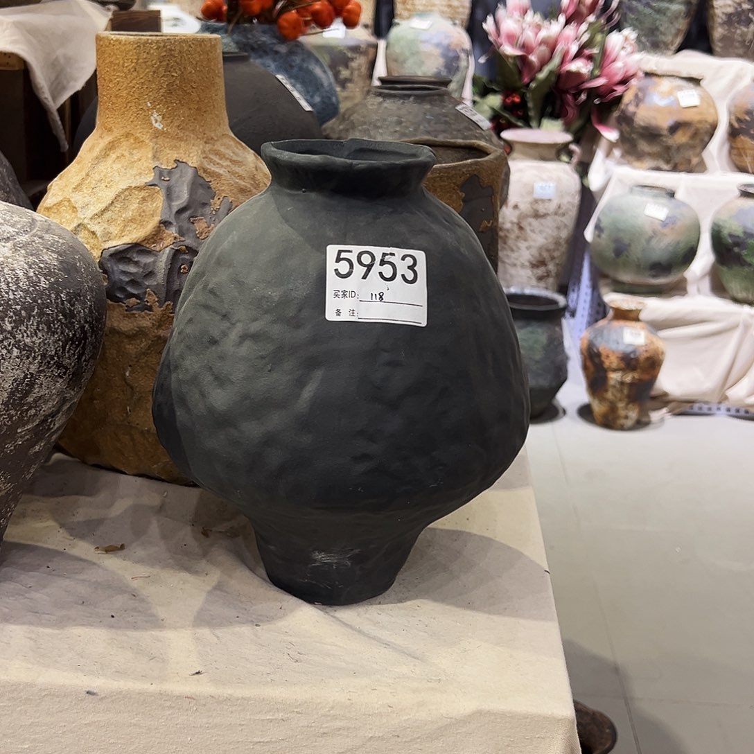 缸5953高25口6.5陶瓷花瓶无孔