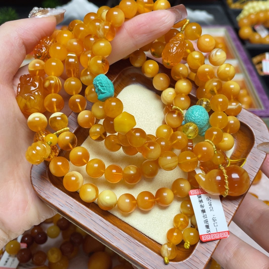 未镶嵌蜜蜡颈饰项链