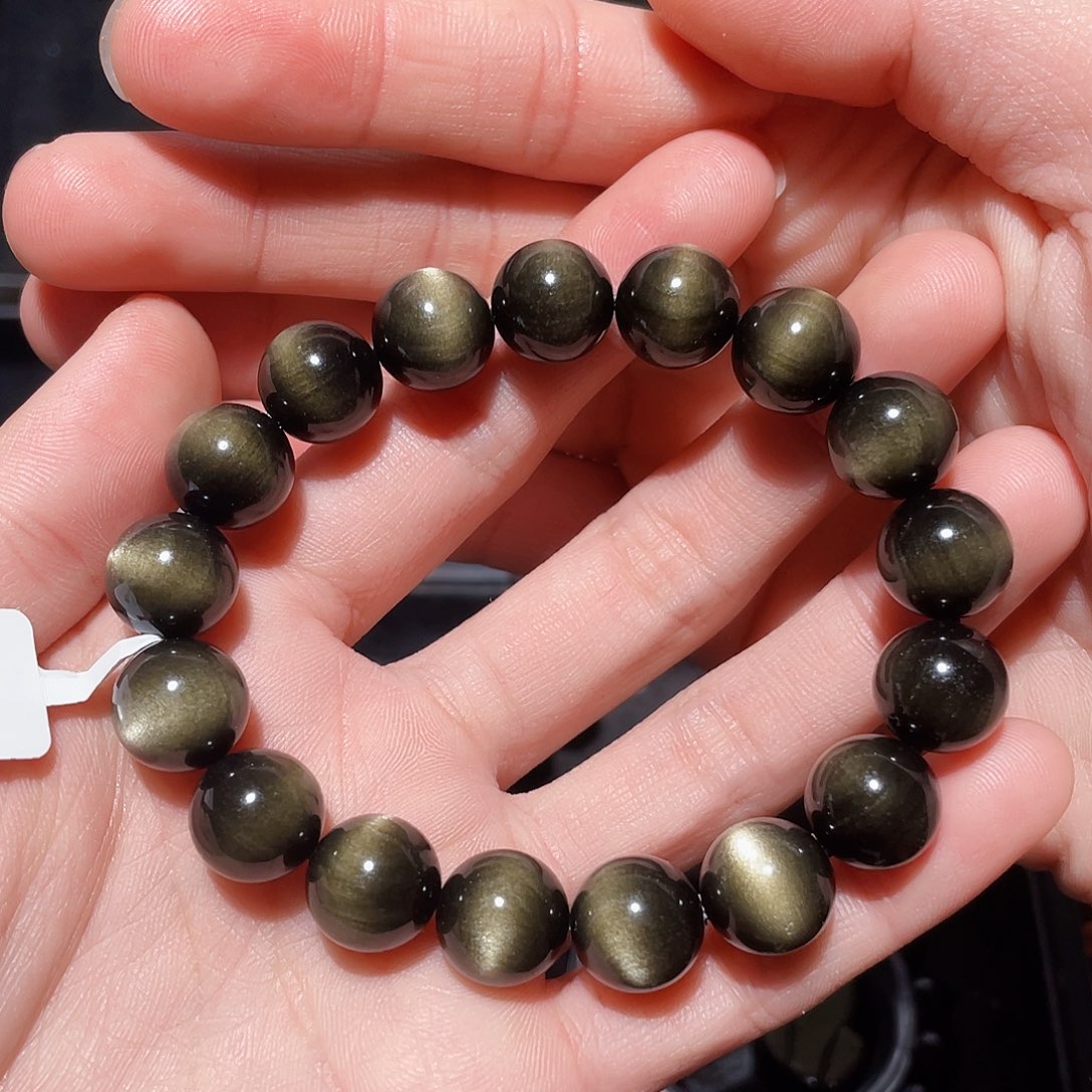 黑曜岩手链未镶嵌E*