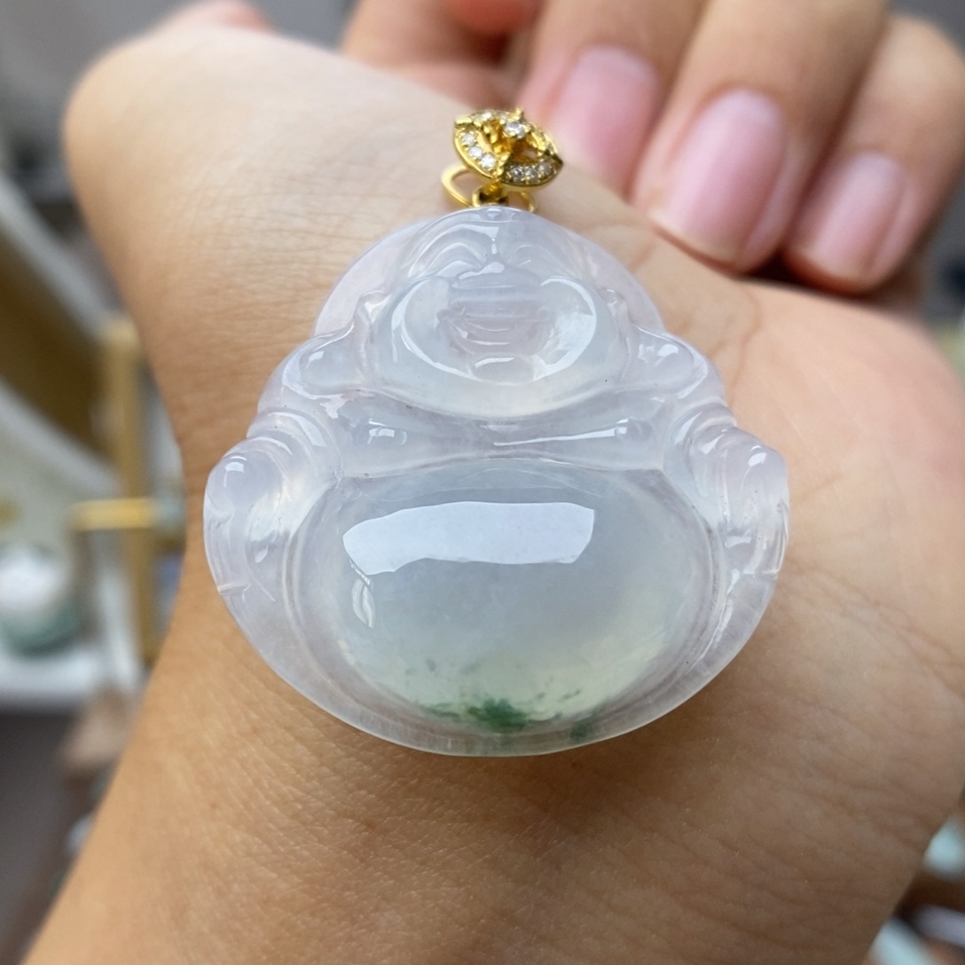 【闪购商品】颈饰18K金镶嵌翡翠48