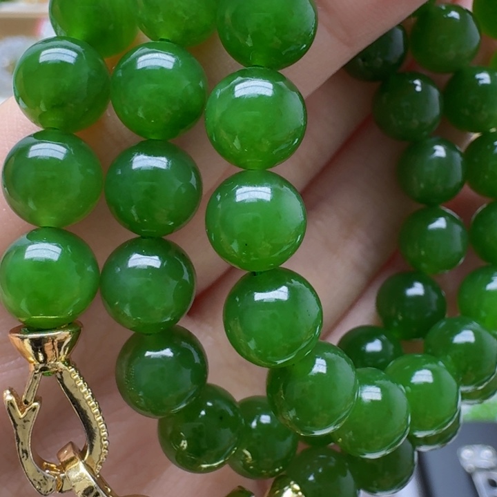 青***水和田玉未镶嵌手链