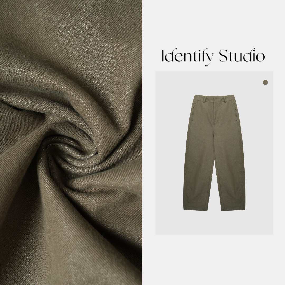 IDENTIFY秋季新款休闲百搭高级感显瘦弯刀裤25AWN91604