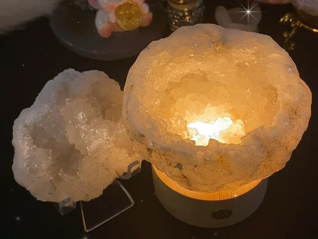 水晶床头小夜灯首饰盒