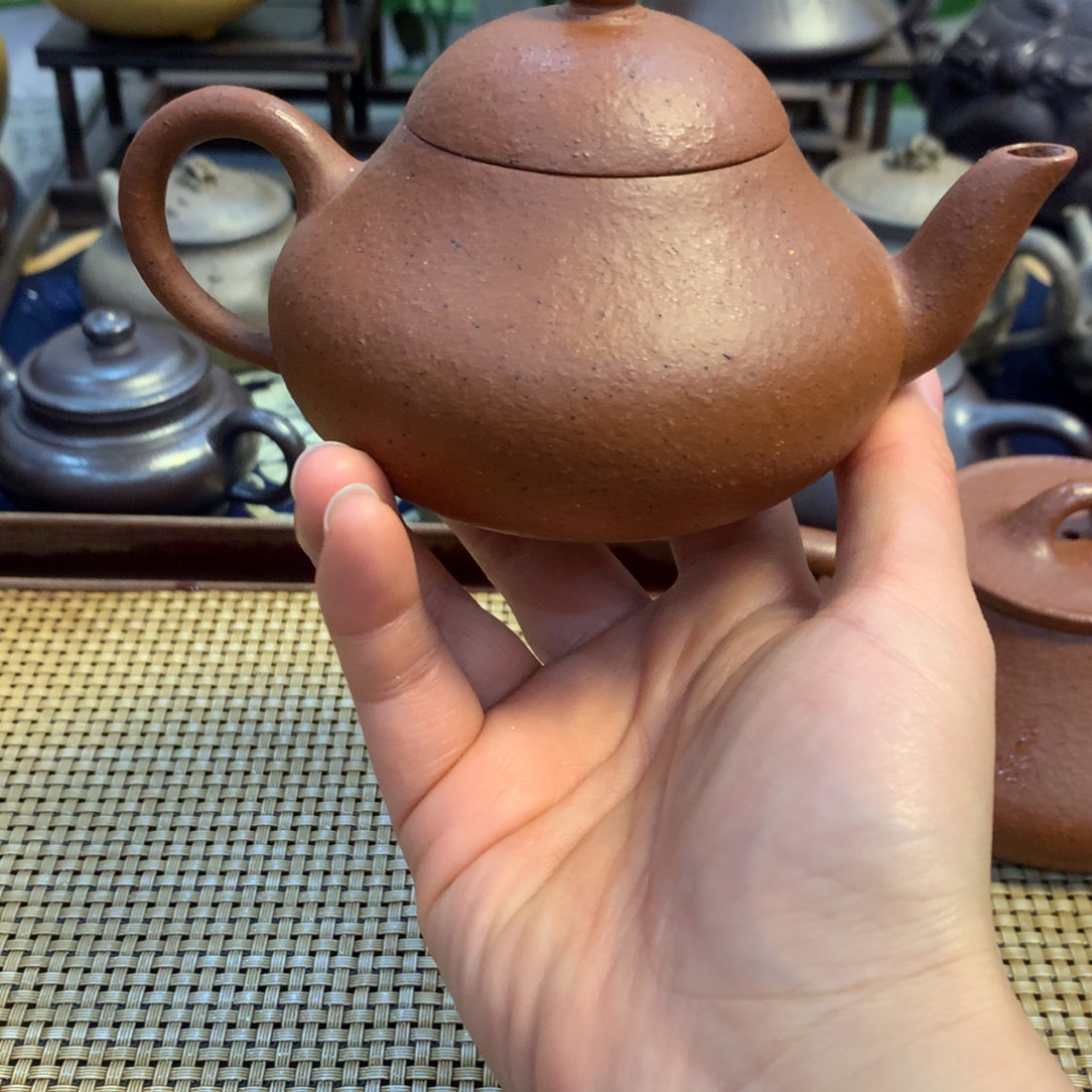 紫砂茶壶宜兴原矿老朱泥220cc