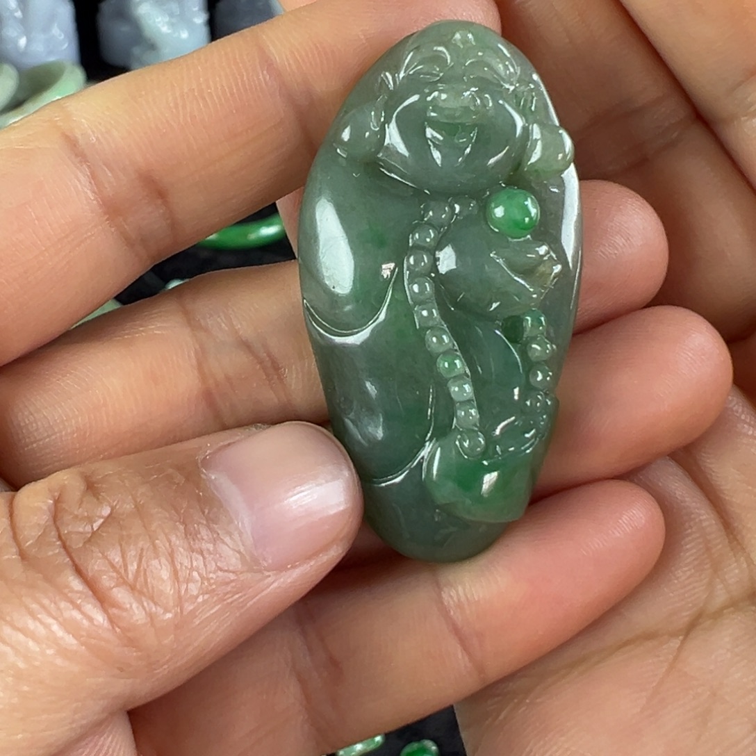 翡翠未镶嵌手镯天然翡翠佛公