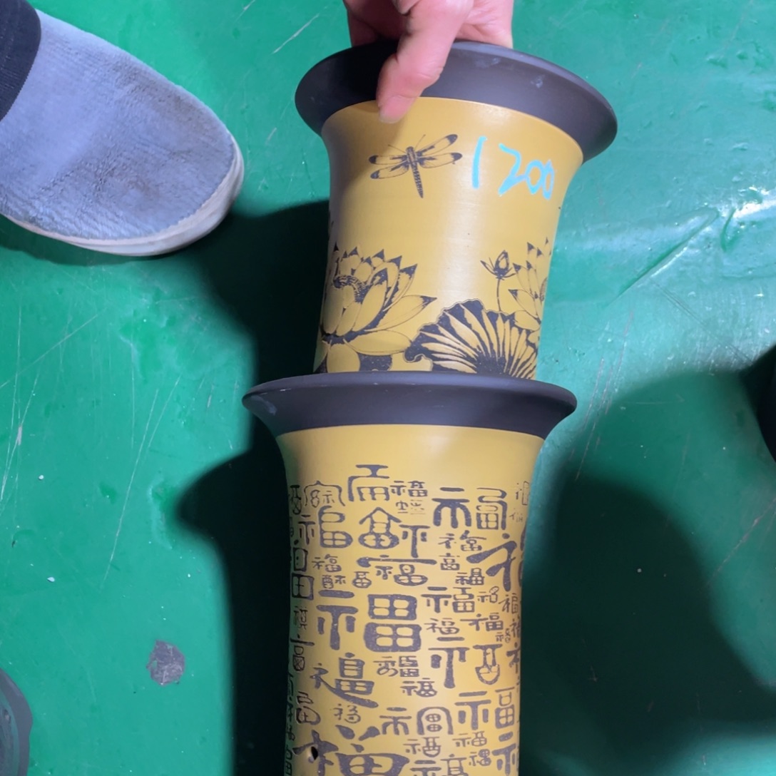 园***时紫砂花盆微瑕中号