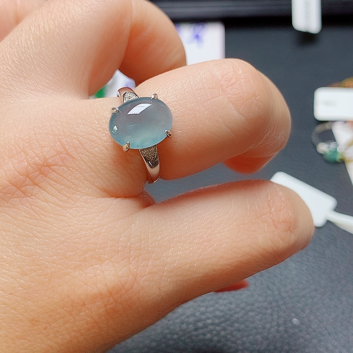 银S925镶嵌戒指翡翠