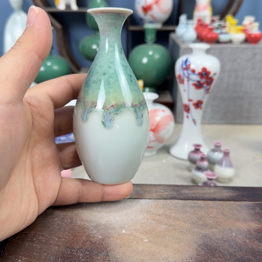 陶瓷手工小花器摆件