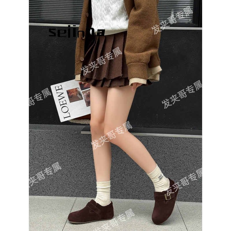 （小土豆）2025新款一脚蹬休闲秋冬保暖棉鞋加绒勃肯鞋女96669-2