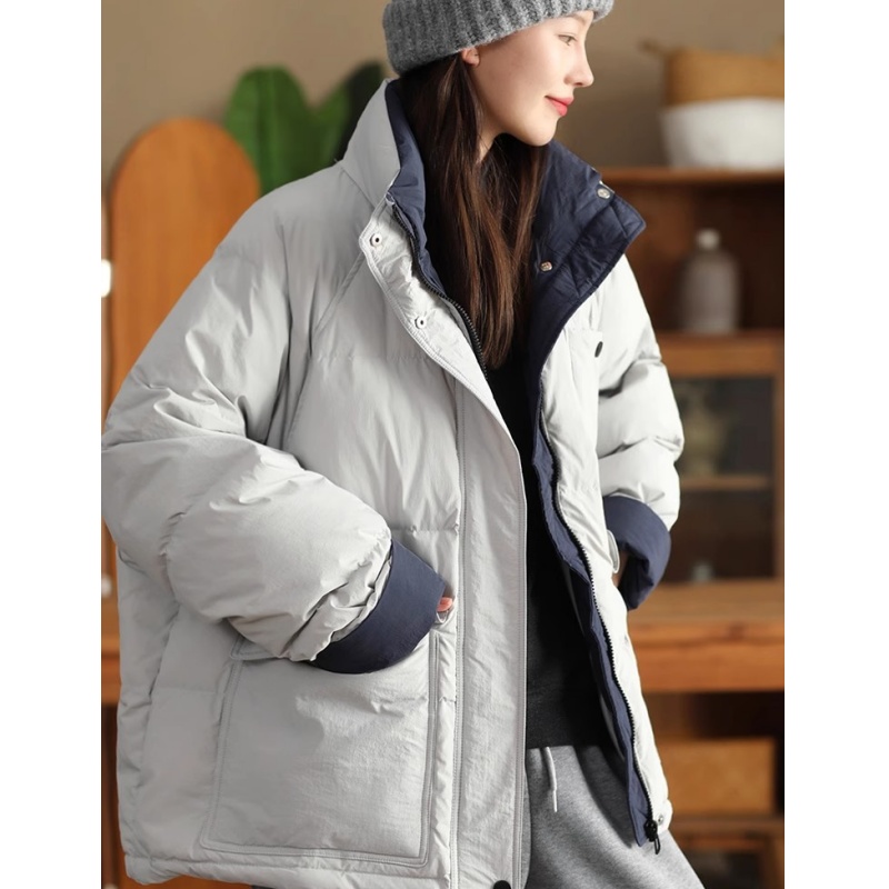 2025年冬季新款韩版时尚立领棉服女短款宽松加厚高级感小个子外套