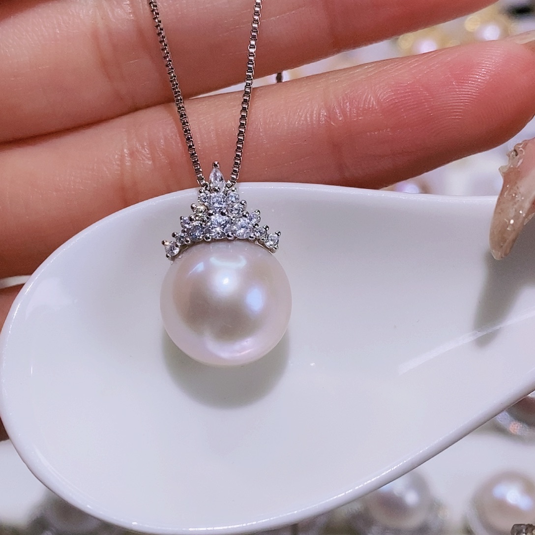 淡水珍珠颈饰银S925镶嵌