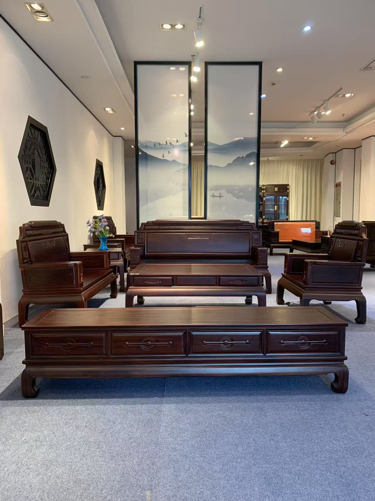 （新星耀）沙发成套113123实木客厅沙发榫卯结构别墅家用