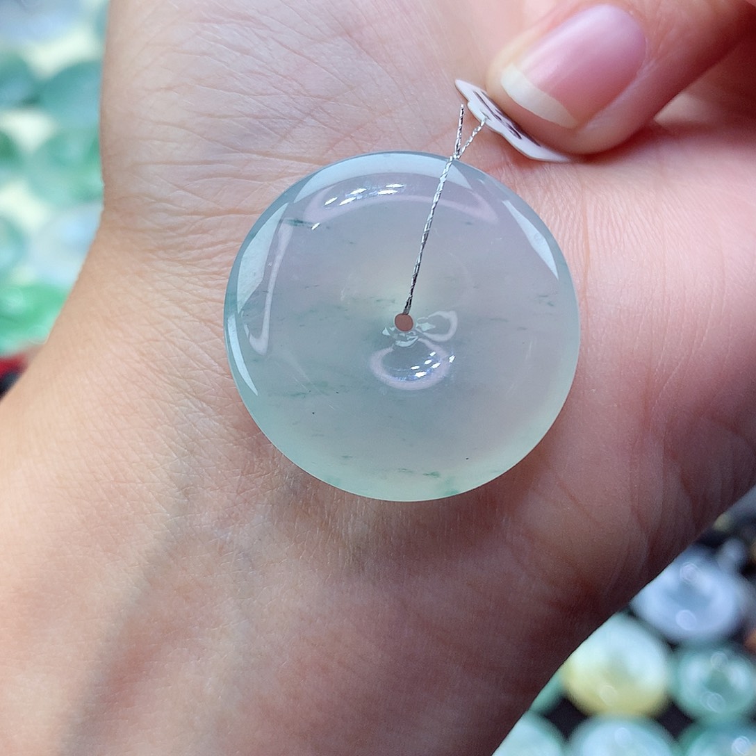 翡翠颈饰未镶嵌尺寸27.2-5.7