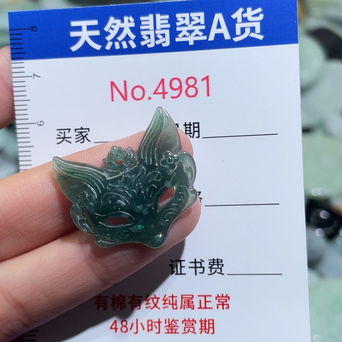 翡翠未镶嵌挂件4981