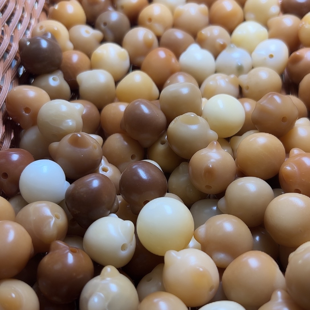 菩提根/象牙果吊坠瑕疵17猫头3颗