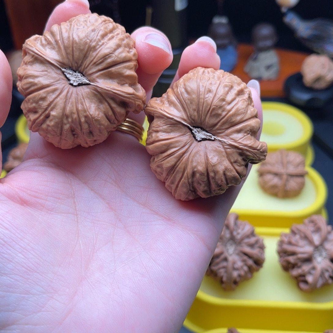 花***子把件文玩核桃46南瓜墩