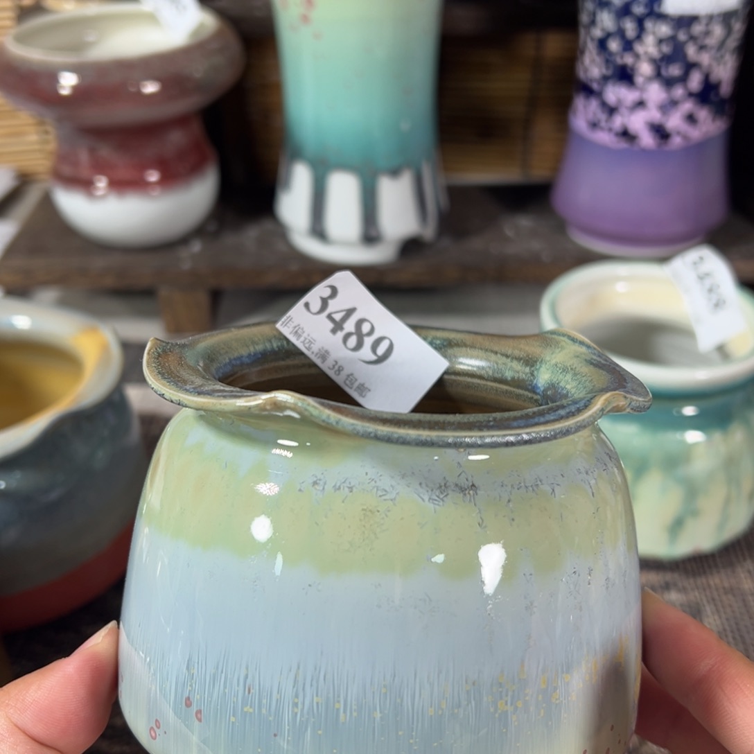 红陶口7高8 景德镇手工花盆