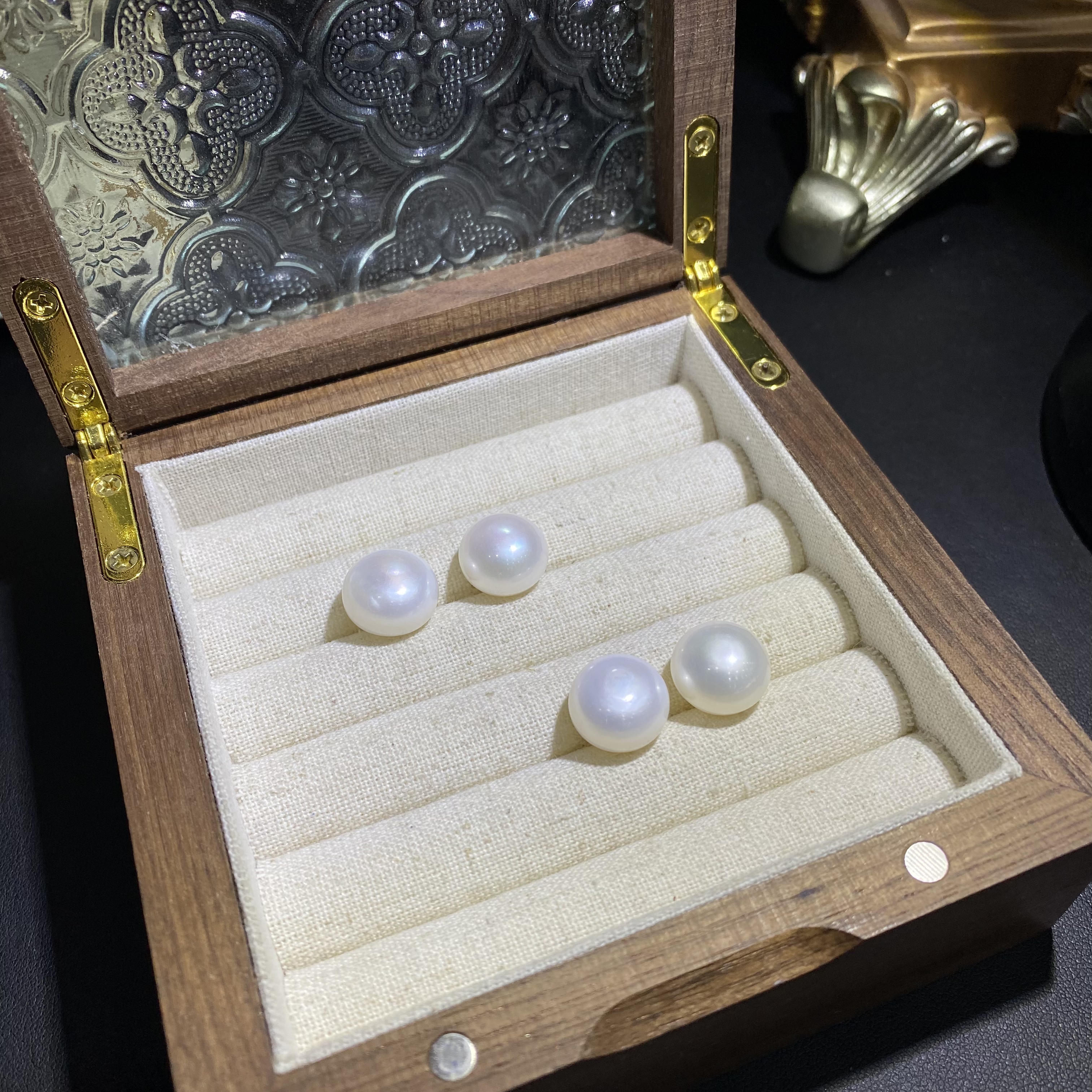 X289-S925银珍珠耳钉-多样性发其一