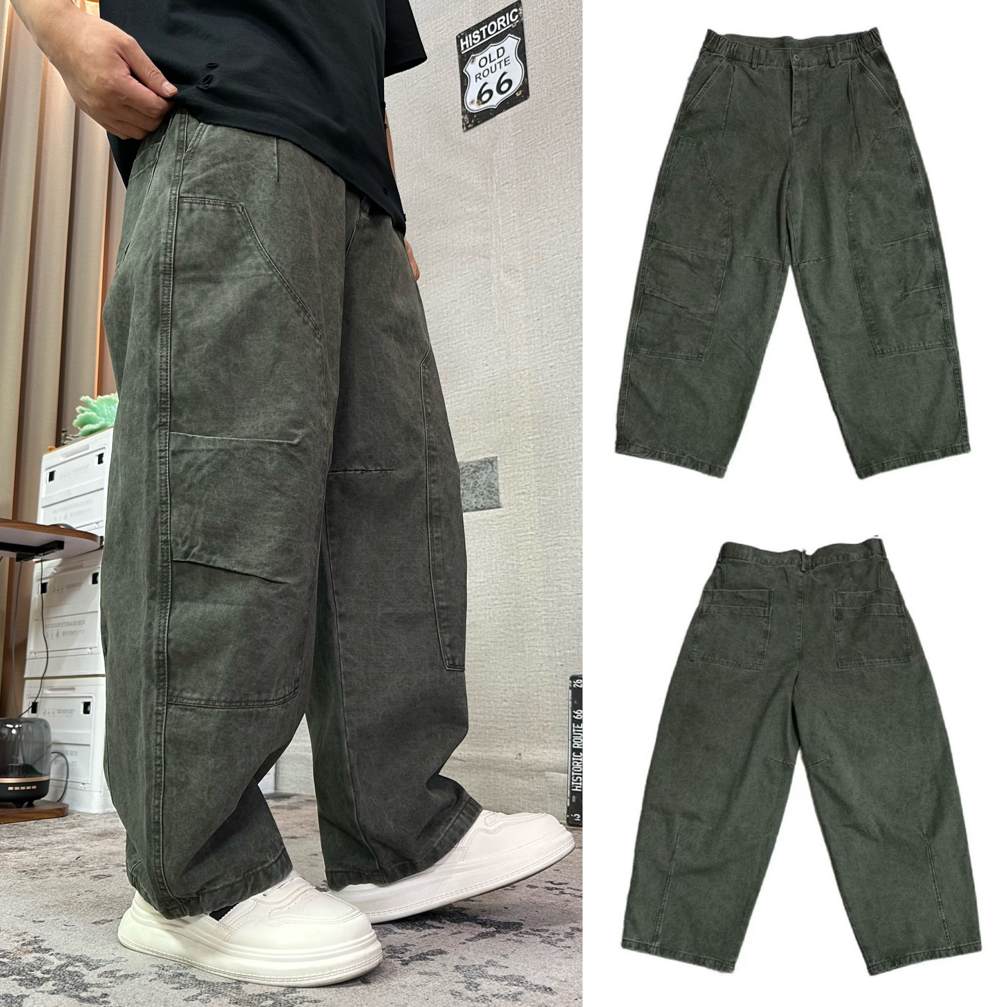 【cityboy】秋季新款纯棉卡哈特工装夏季裤子阔腿男士男生工装裤男