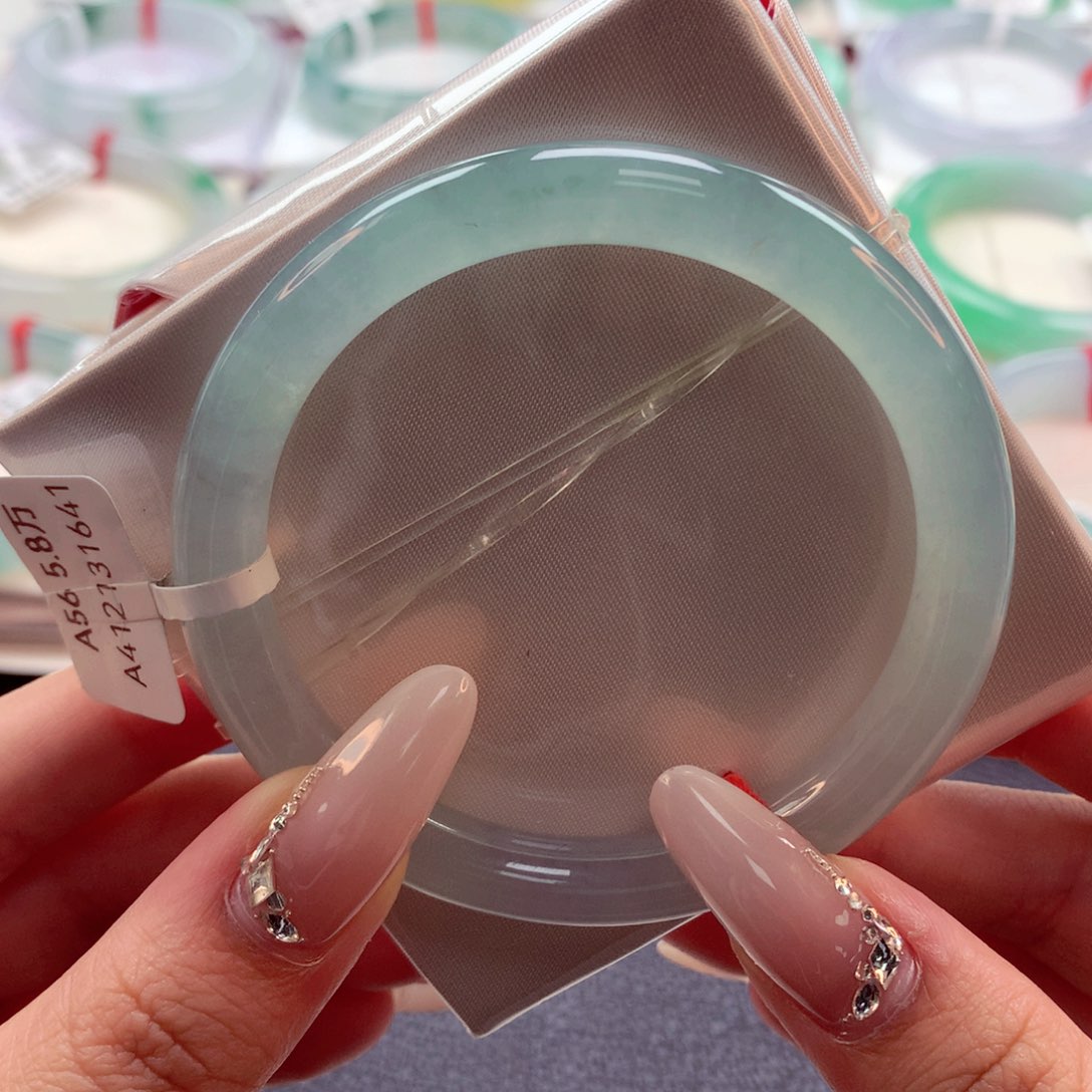 翡翠手镯（圆镯）未镶嵌22（13号）