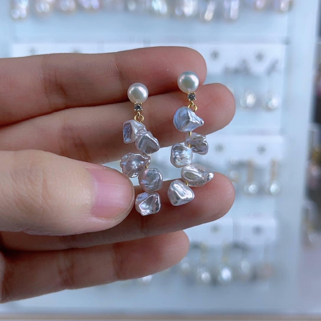 淡水珍珠耳饰未镶嵌