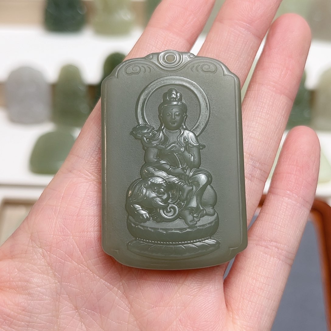 和田玉颈饰未镶嵌夜****4