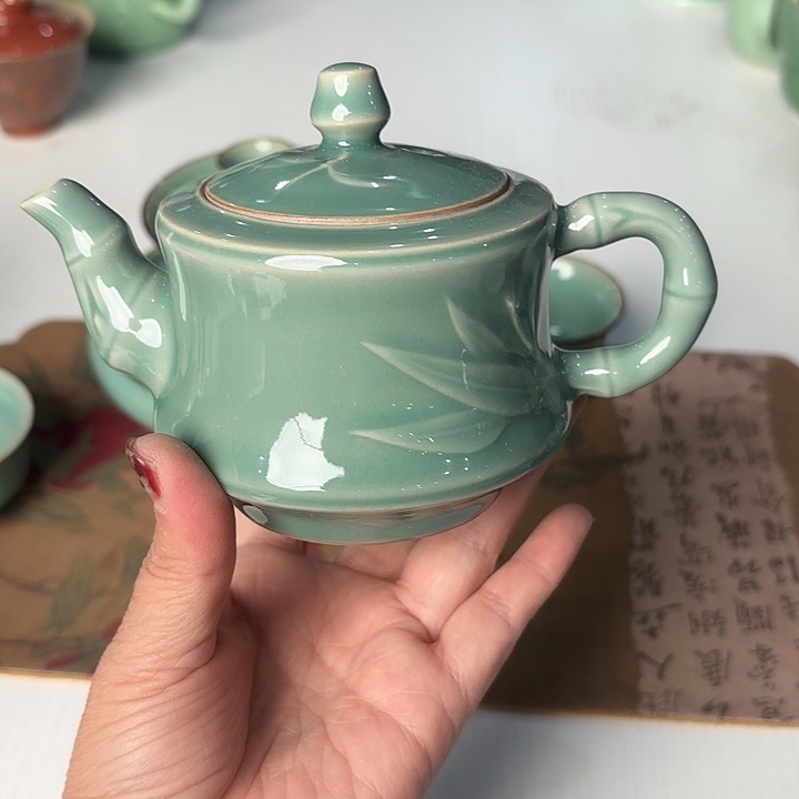 龙泉云间青瓷小米茶器