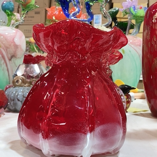 琉璃花瓶高21厘米口径6厘米