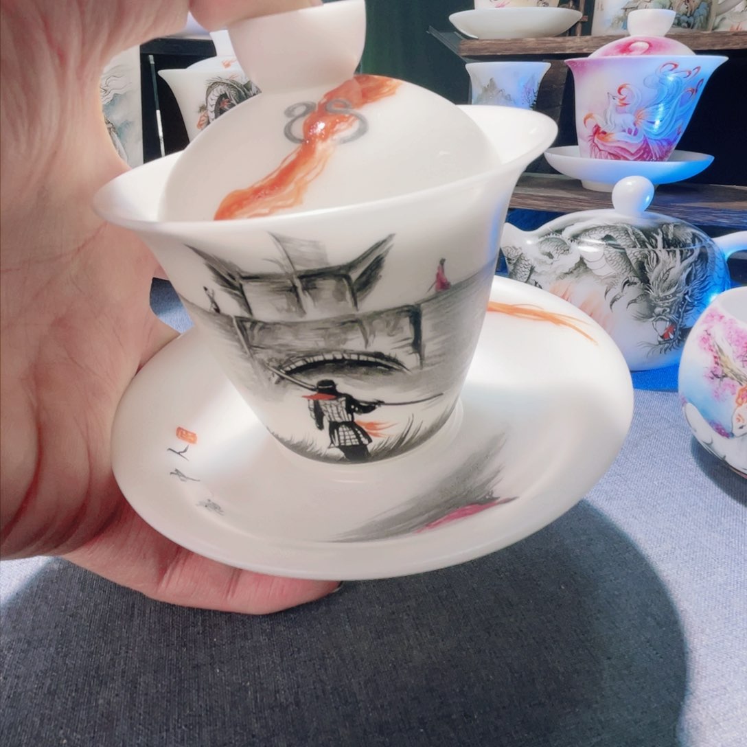 手绘画作品欣赏次之是对自然风光形成