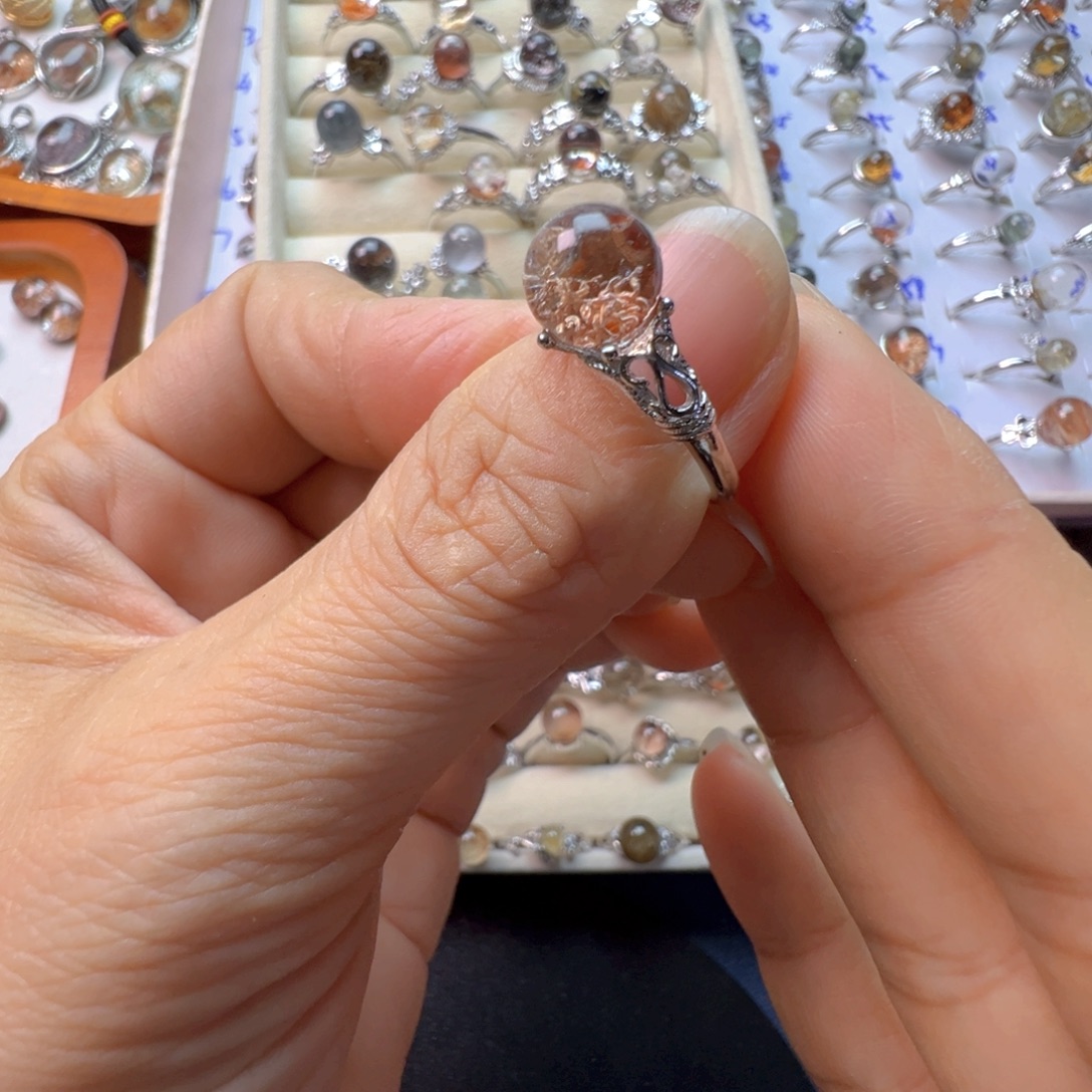 莲***事水晶手链银S925镶嵌