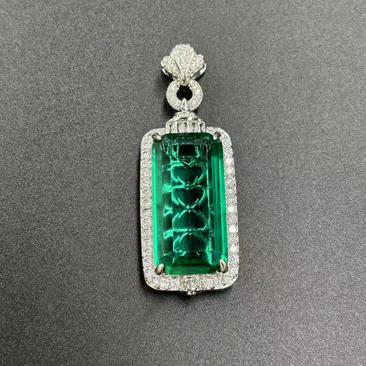 c1274-设计款精选级方形吊坠-赠高货绳-赠礼盒