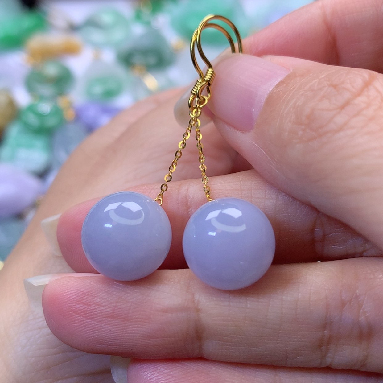 【闪购商品】吊坠(不含链)18K金镶嵌翡翠
