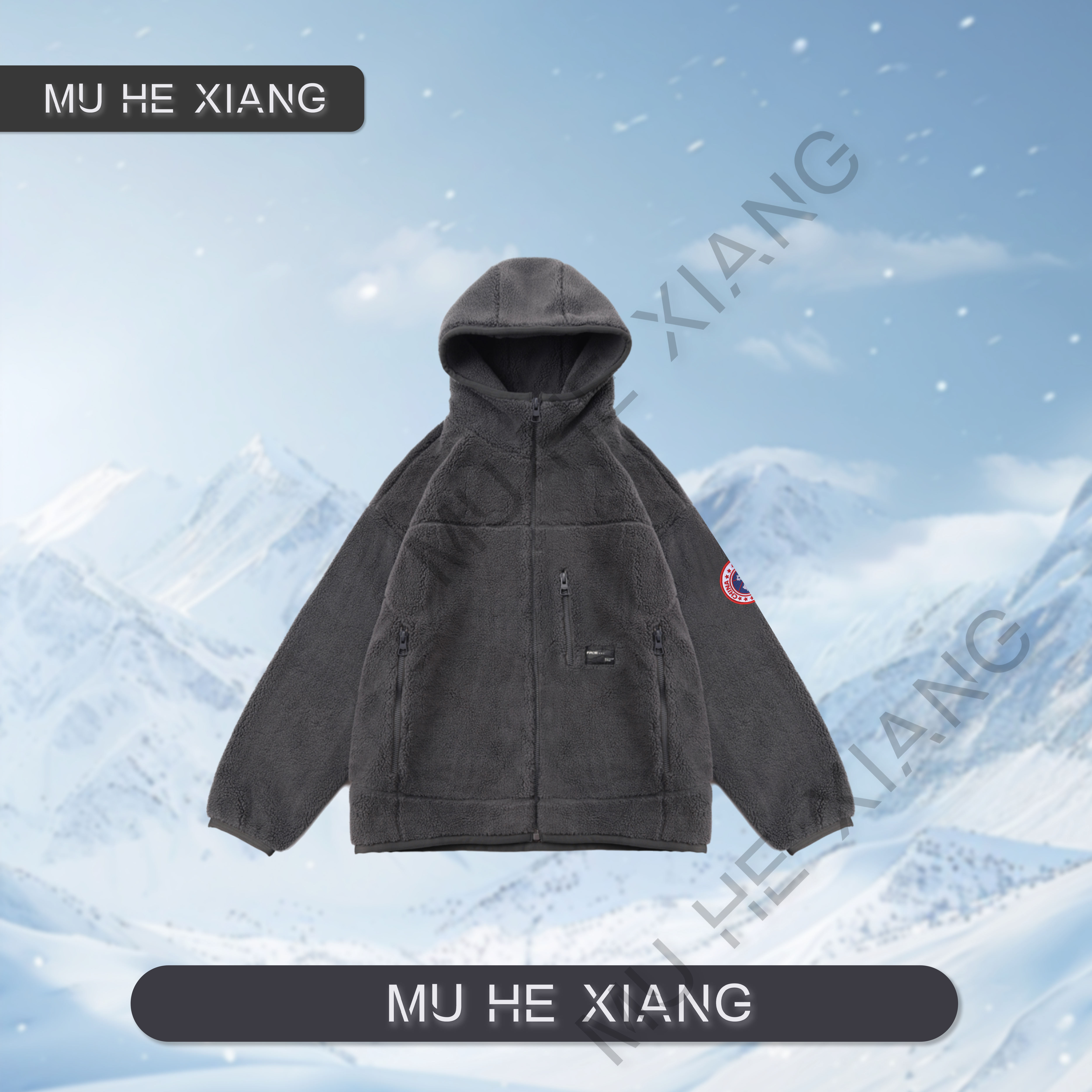 灰【冬日取暖】秋冬宽松保暖流行情侣款加厚男女同款外套31093