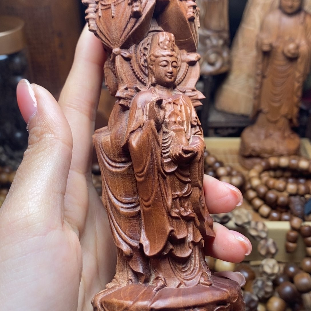 檀香木把件手串摆件微瑕