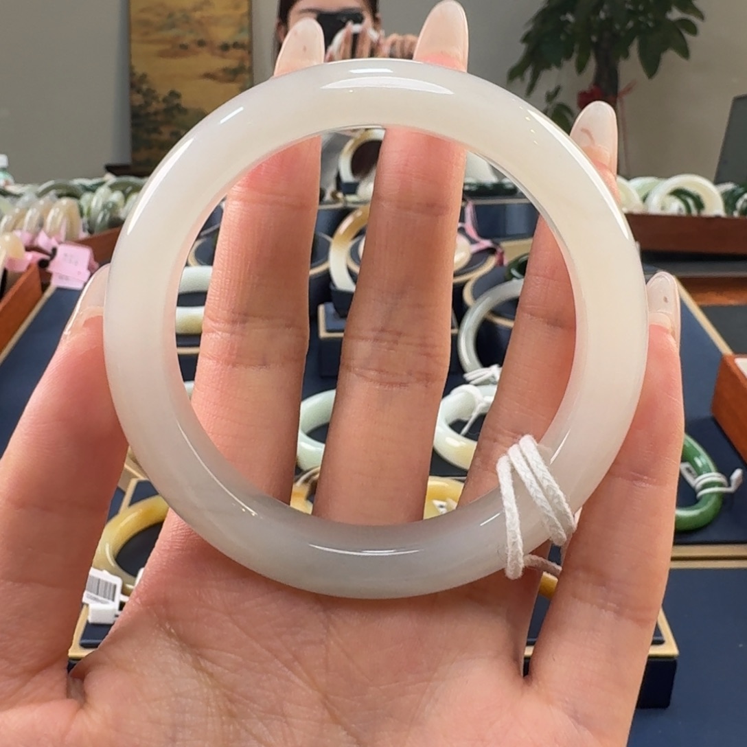 和田玉未镶嵌手镯C0073-57 