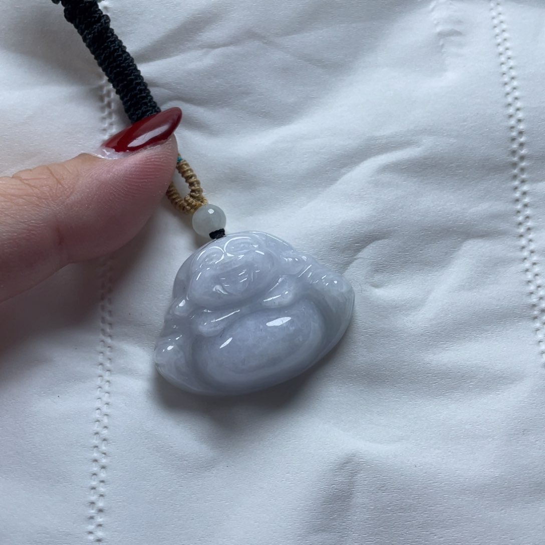 翡翠颈饰未镶嵌紫罗兰佛公