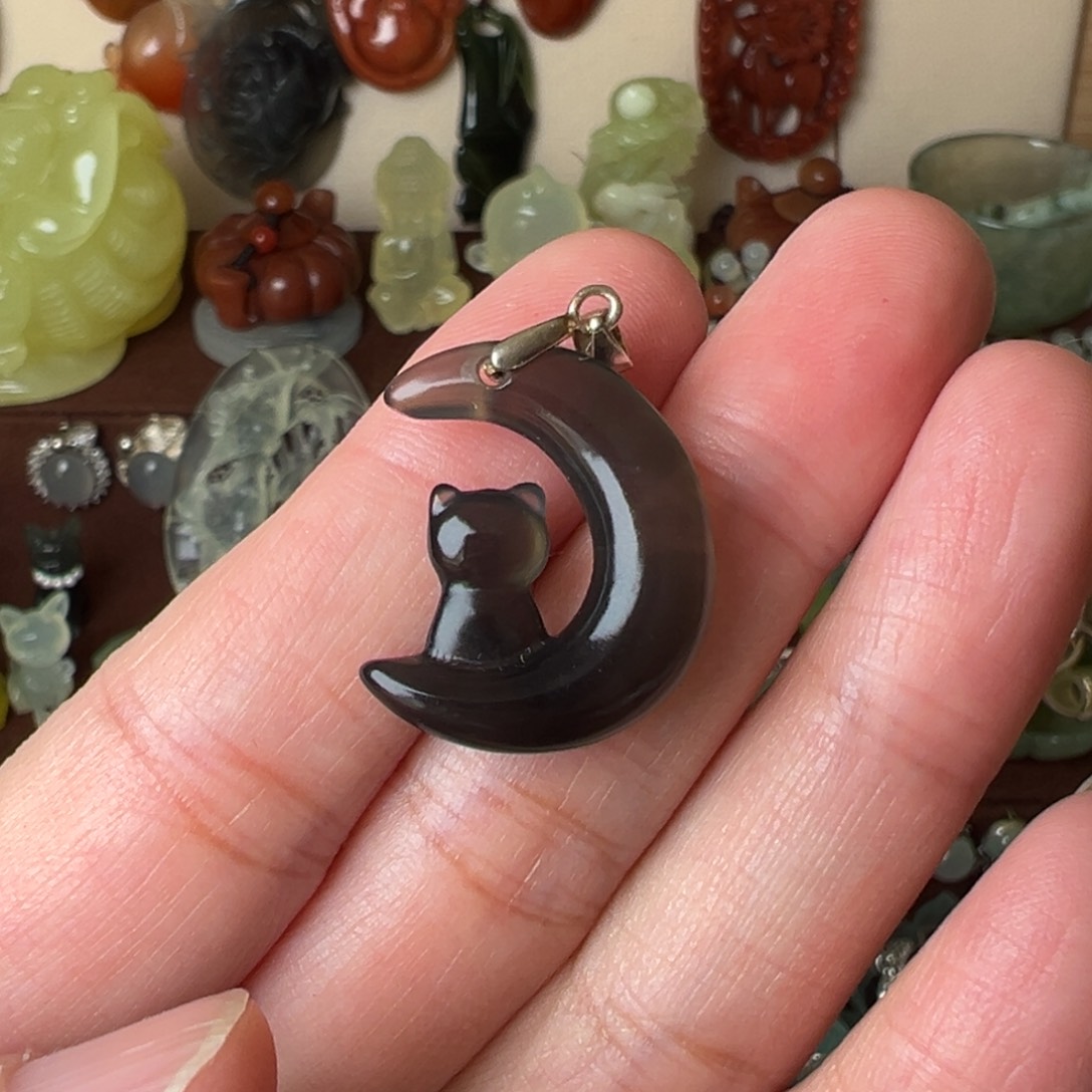 蛇纹石玉吊坠(不含链)未镶嵌