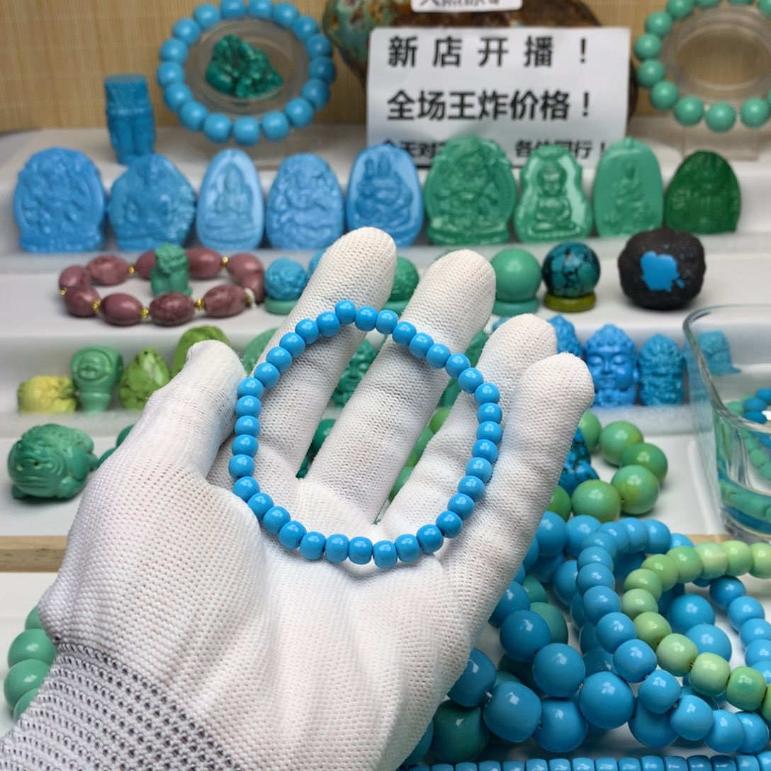 湖北批发精挑绿色矿原创手串108 以介绍为准