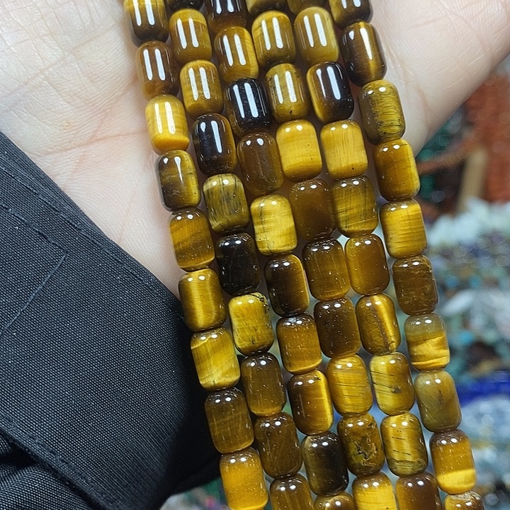 玛瑙/玉髓未镶嵌珠宝半成品A级天然虎眼卡6*9mm短条