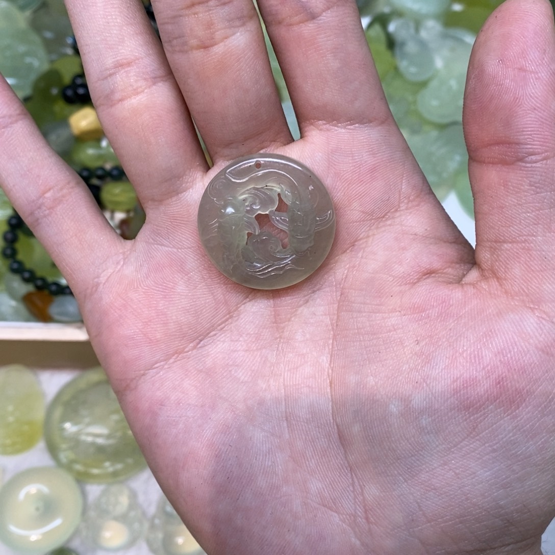 岫玉未镶嵌吊坠(不含链)两单包邮