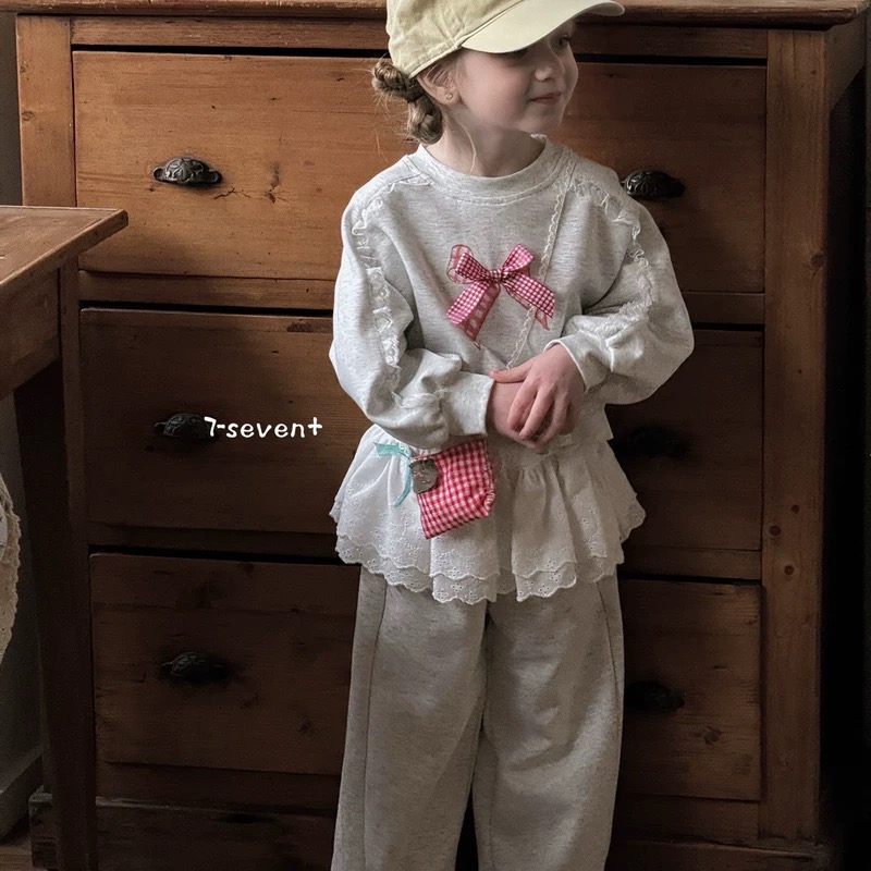 女童套装2025新款儿童春装韩版蝴蝶结卫衣卫裤洋气时髦春季两件套