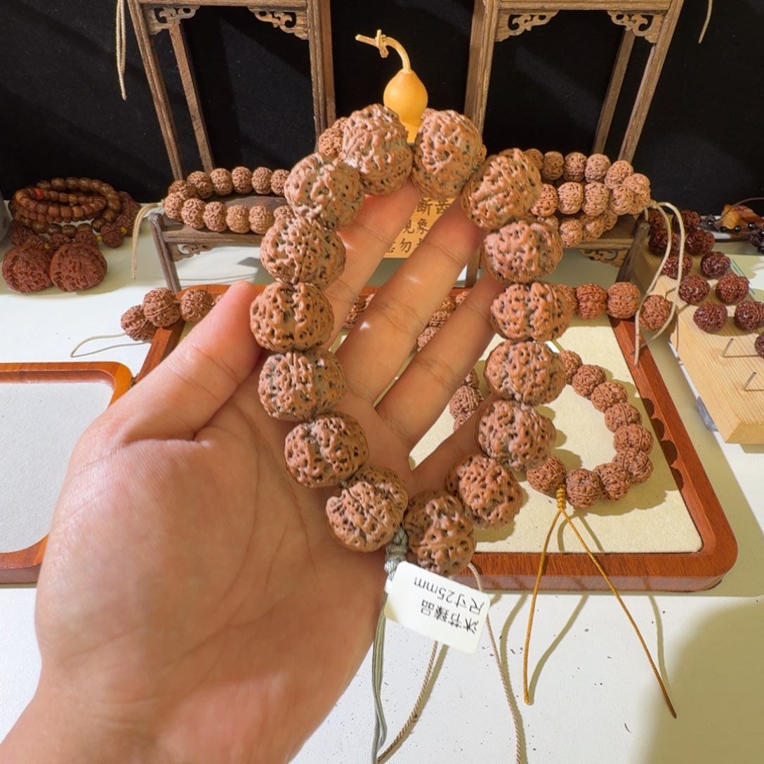 手串金刚菩提25尺寸红皮梅花