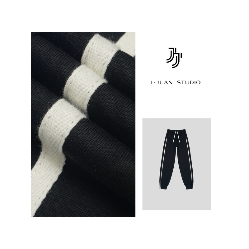 【J.Juan】慢跑-精棉束脚运动卫裤高个子女装宽松显瘦抽绳休闲卫裤